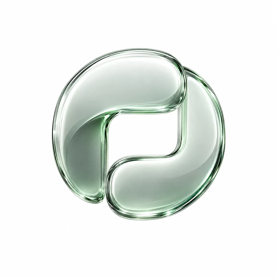 RWA 100s abstract glass logo